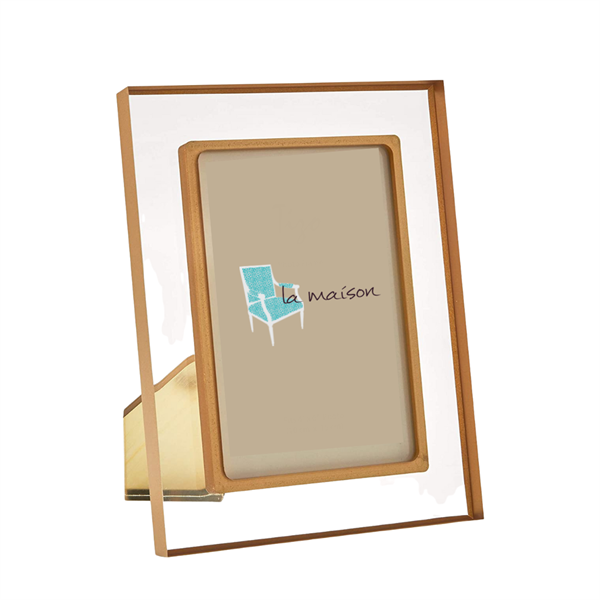 Gold and Lucite Photo Frame- 5x7