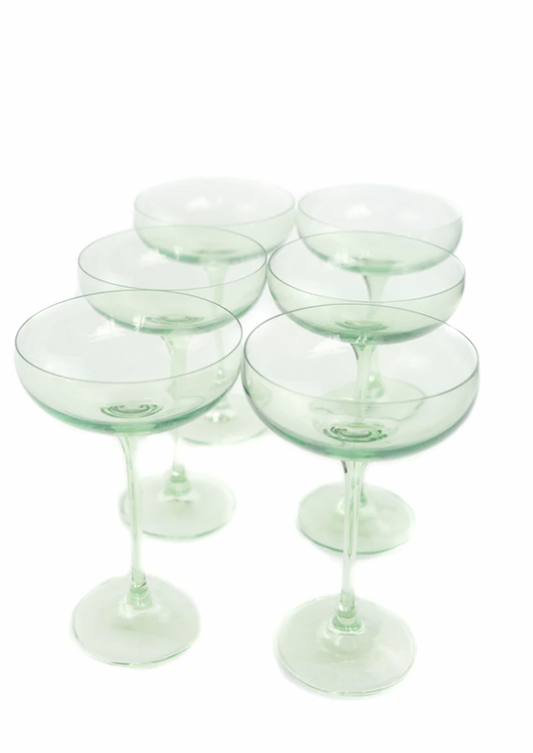 Estelle Colored Glass Champagne Coupe