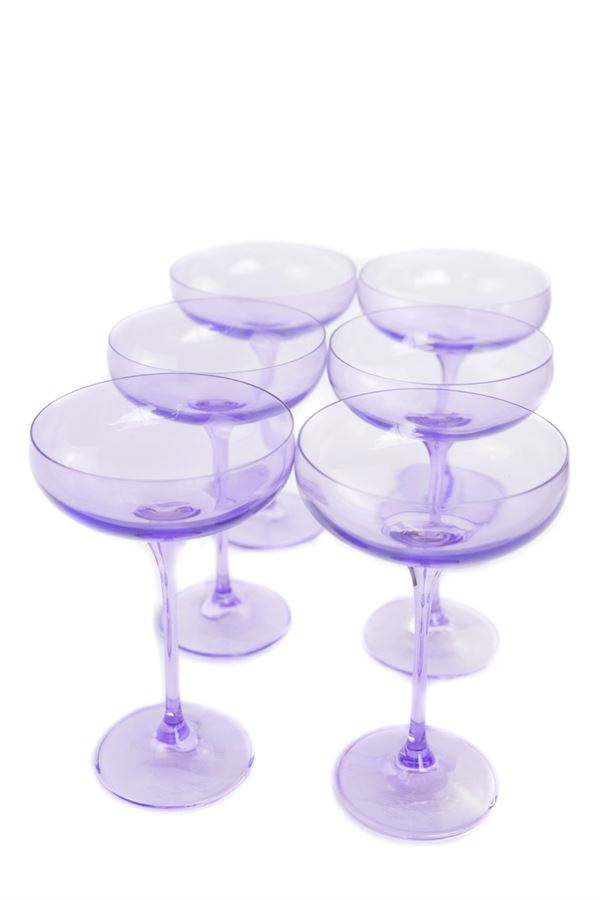 Estelle Colored Glass Champagne Coupe